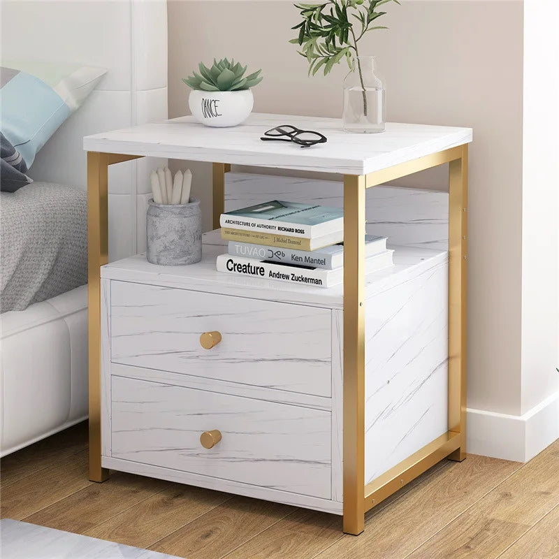 Double Drawer Bedside Cabinet