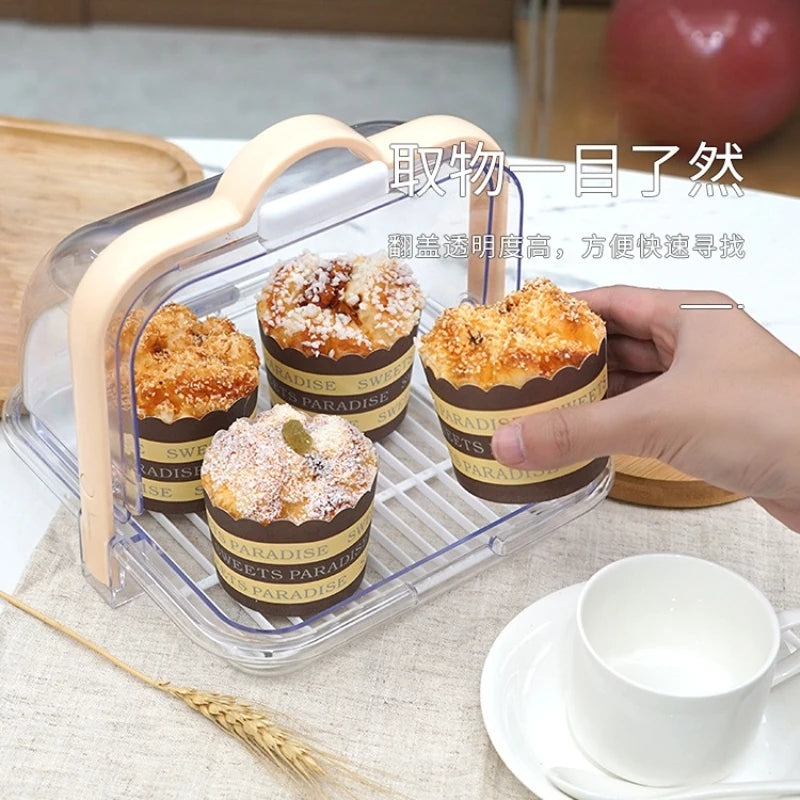 Portable Bread Storage Box with Roll Up Lid