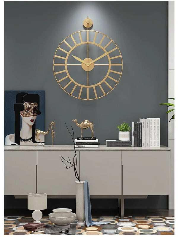 Gold and Black Wall Clock