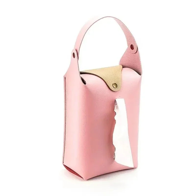 PU leather napkin tissue Holder