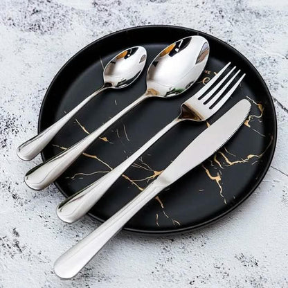24Pcs Stainless Steel Cutlery Set