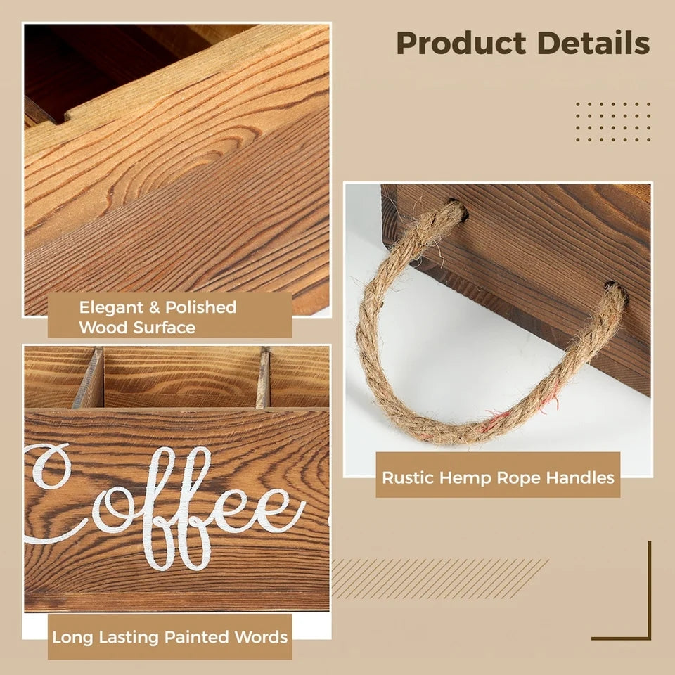 Wooden Coffee/Tea Organizer