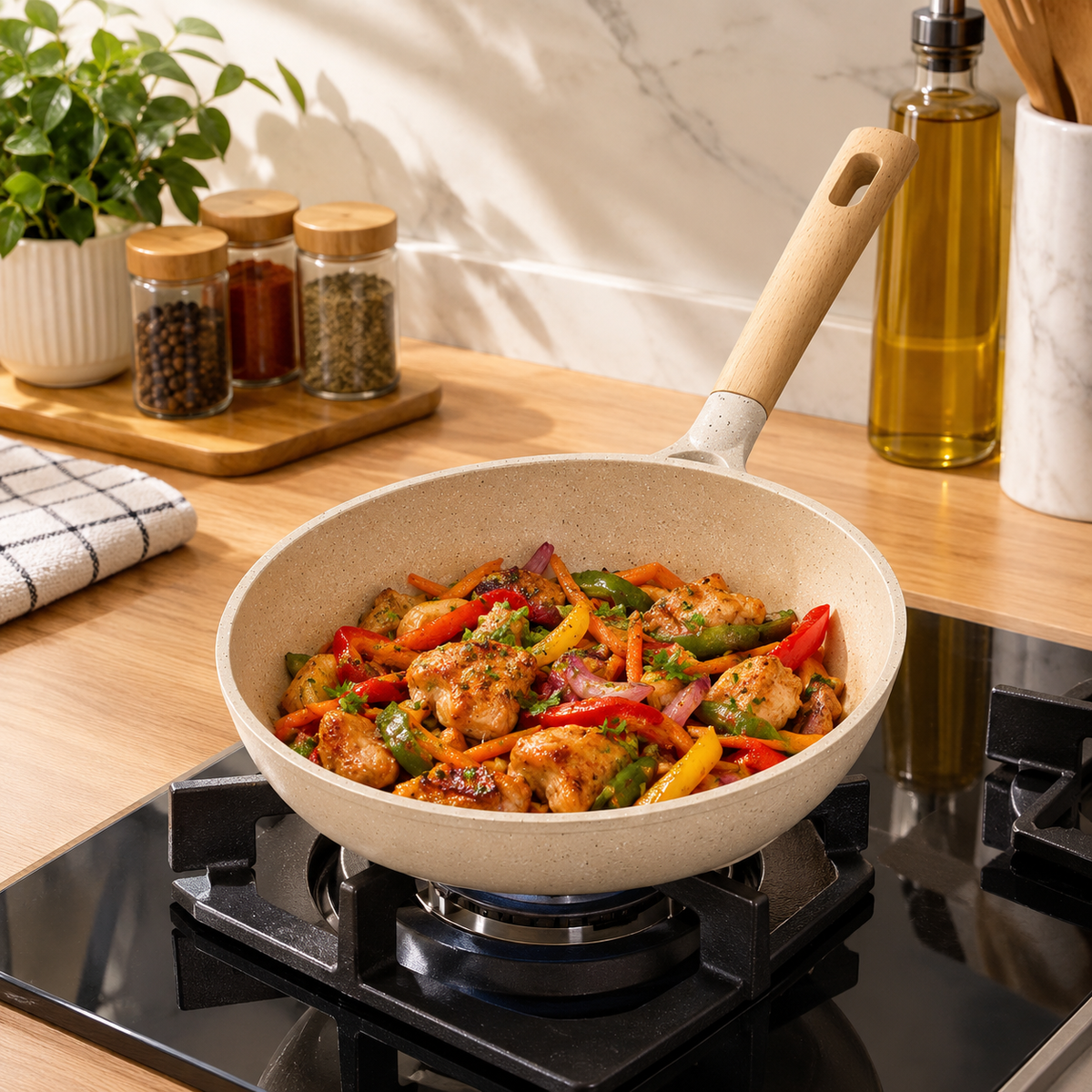 26Cm Granite Frying Pan