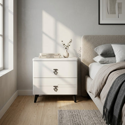 White Nightstand Bedside Cabinet in Nairobi Gem Home Accessories 