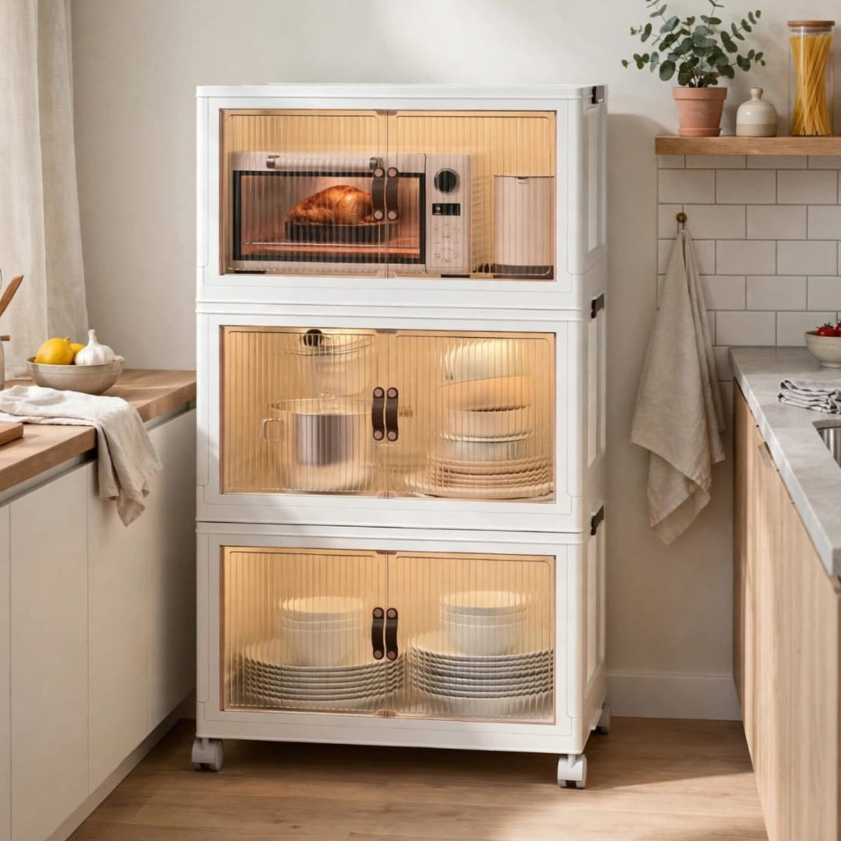 3-Layer Foldable Storage Cabinet