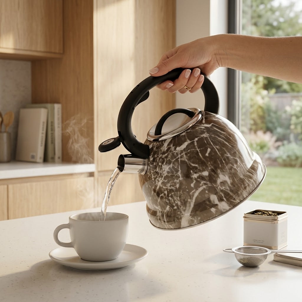 3.5L Marble Stainless Steel Whistling Kettle