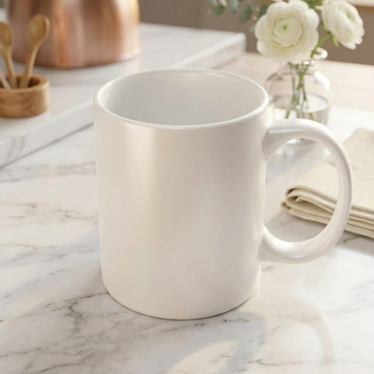 300ml Ceramic White Mug