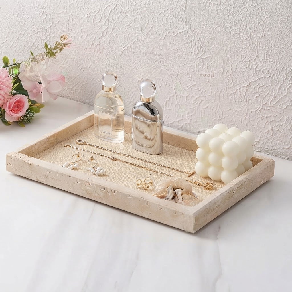 30cm Stone Travertine Decor