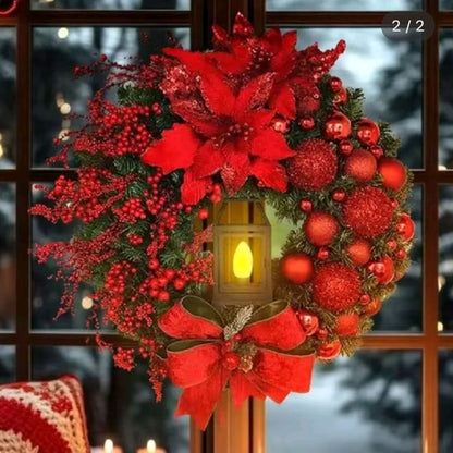 35cm Christmas wreath With lamp