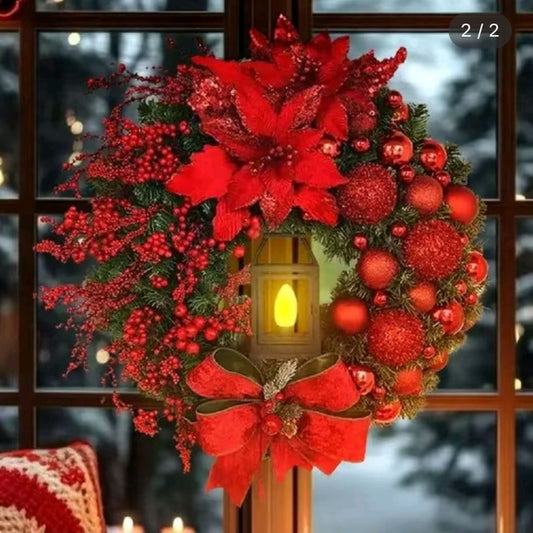 35cm Christmas wreath With lamp