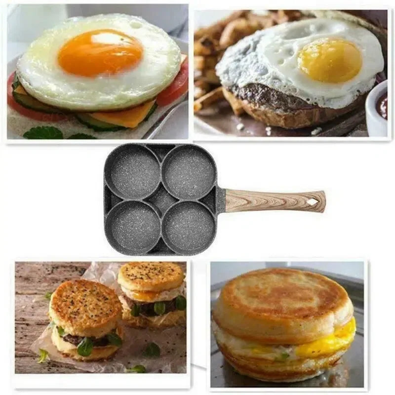 Aluminum 4 Holes Frying Pan