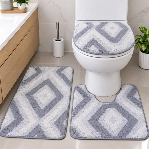 3Pcs Toilet Mat Set