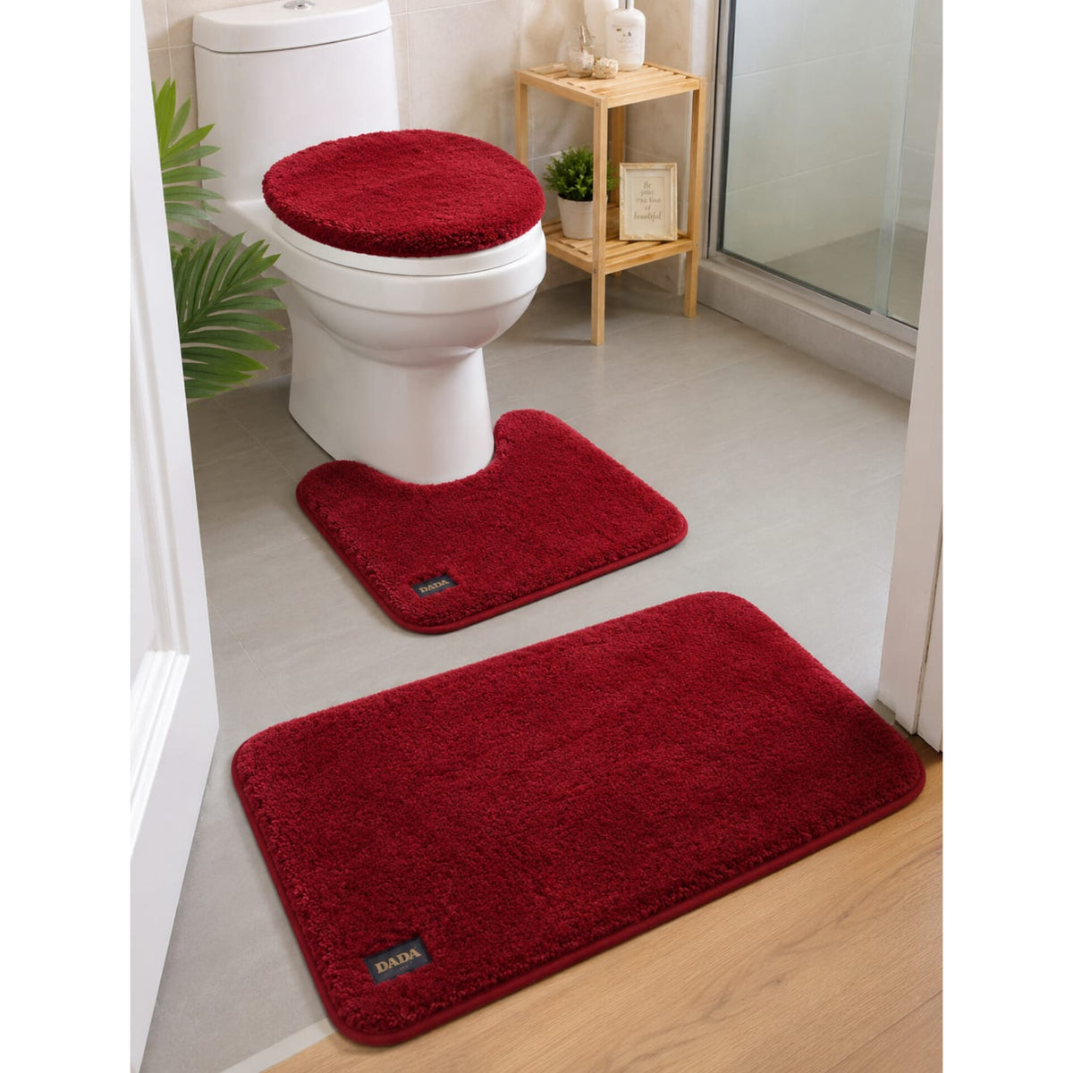 3 Pcs Fluffy Bathroom Mats