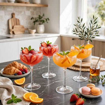 4Pcs 330ML Coupe Cocktail Glasses Set