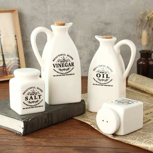 4pc Ceramic Cruets Jars