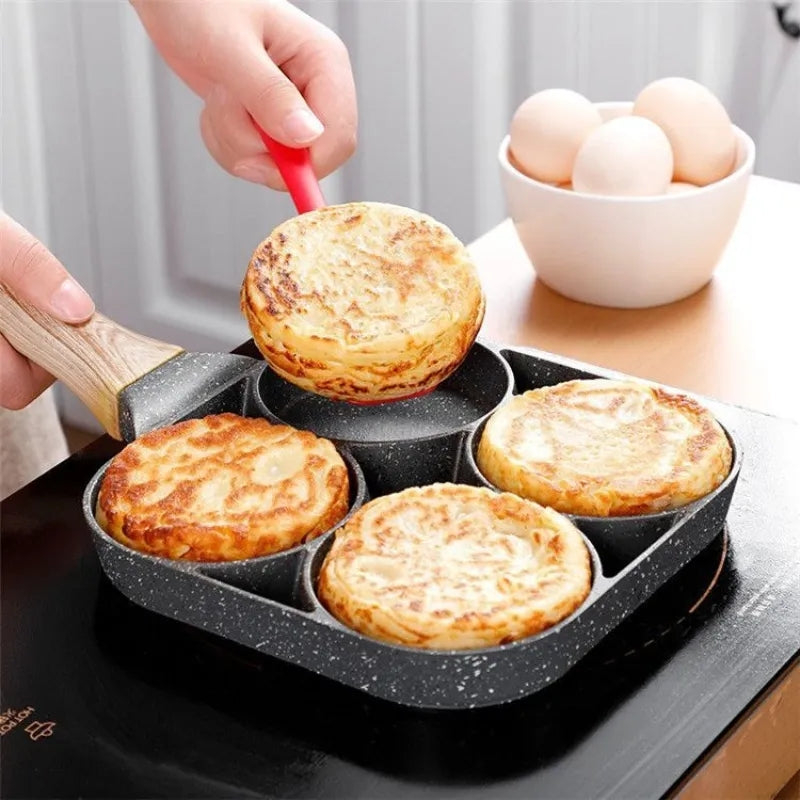 Aluminum 4 Holes Frying Pan