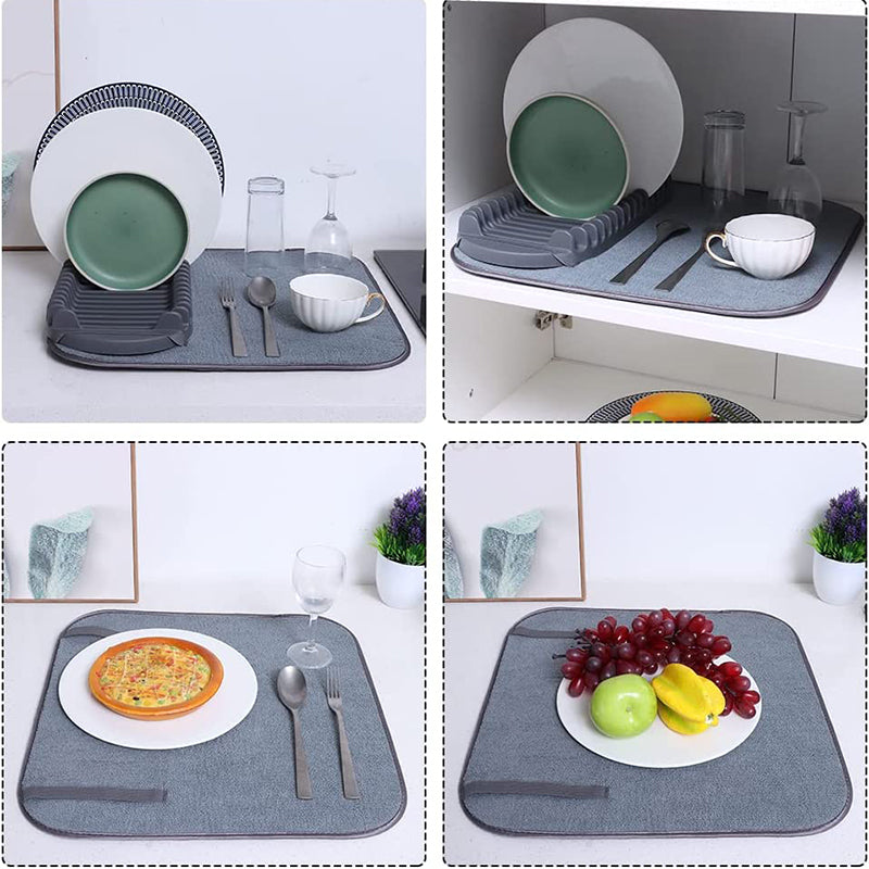 Absorbent Microfiber Kitchen Dish Drying Mat