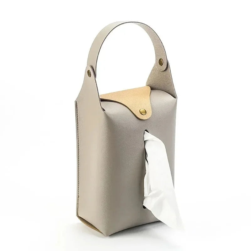 PU leather napkin tissue Holder