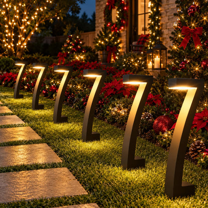 6Pc Novelty Christmas Solar Led Lawn Walkway Patio Outdoor Lights