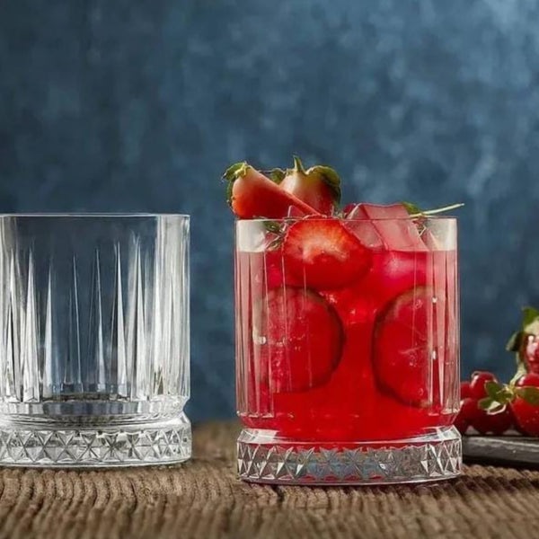 6Pcs 225ml Stripped Whiskey Glasses