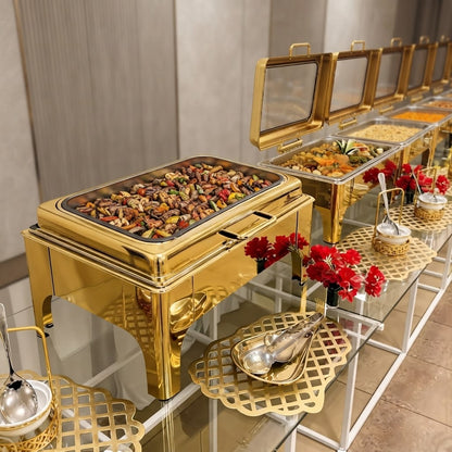 8L Golden Square  Buffet Food Warmer Chaffing Dishes in Nairobi Gem Home 