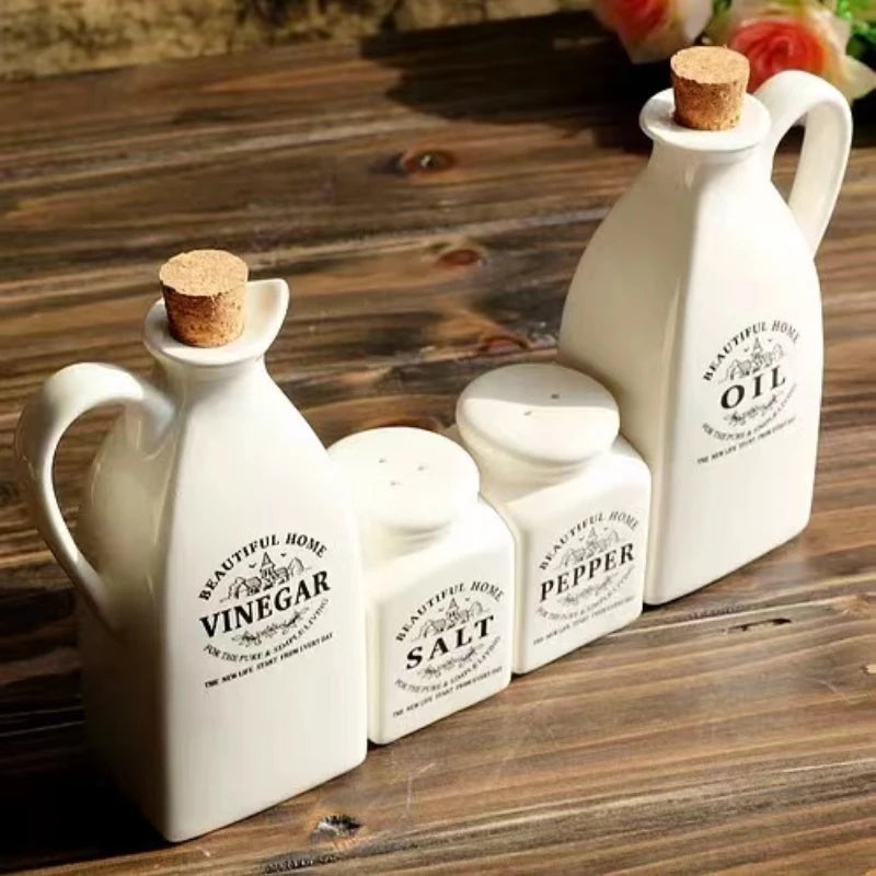 4pc Ceramic Cruets Jars