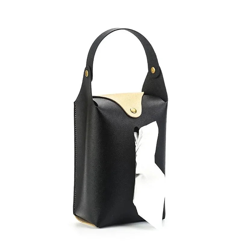 PU leather napkin tissue Holder