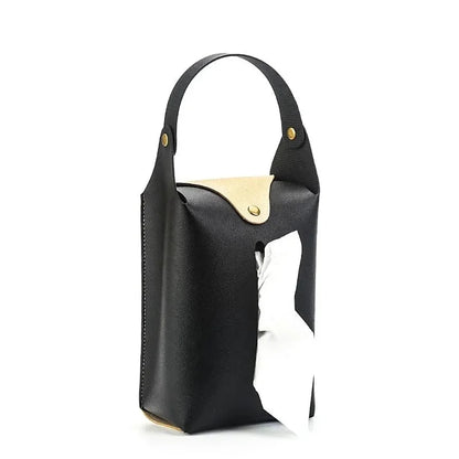 PU leather napkin tissue Holder