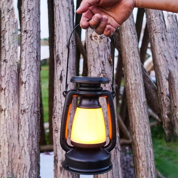Solar Rechargeable Retro Lantern Lamp