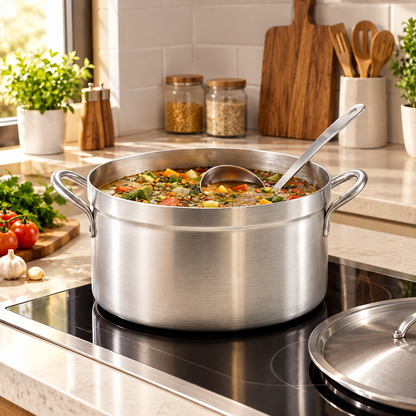 Pardini Aluminum Deep Casserole with Two Handles and Lids in Nairobi Gem Home 