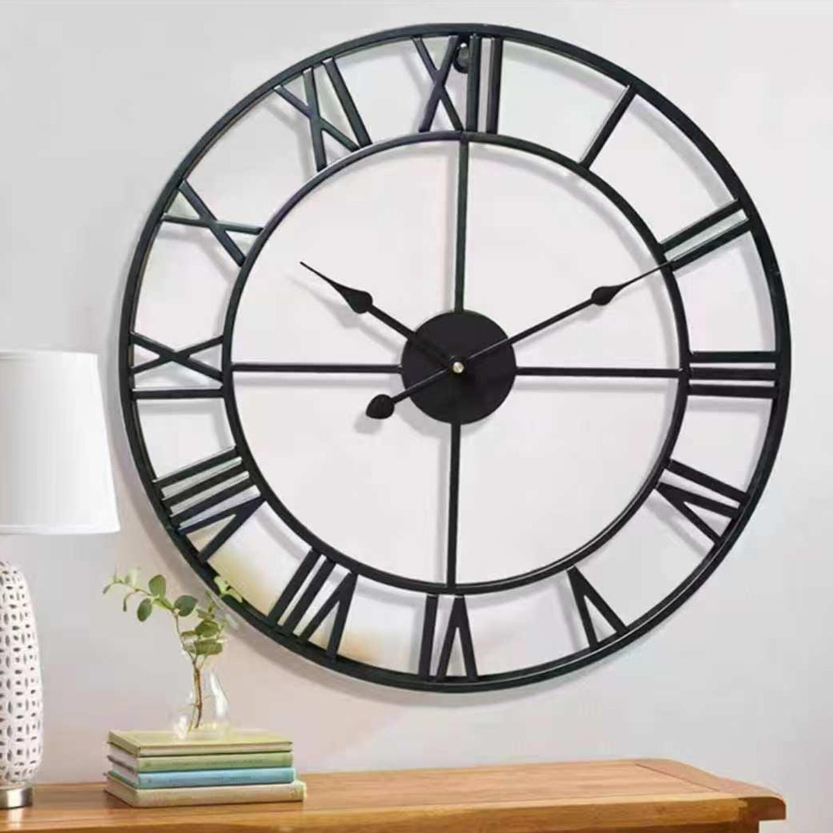 Antique Roman Metallic Wall Clock