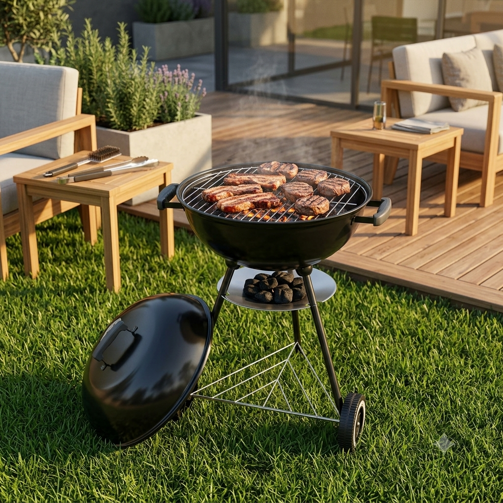 Black Round Charcoal BBQ Grill in Nairobi Gem Home 