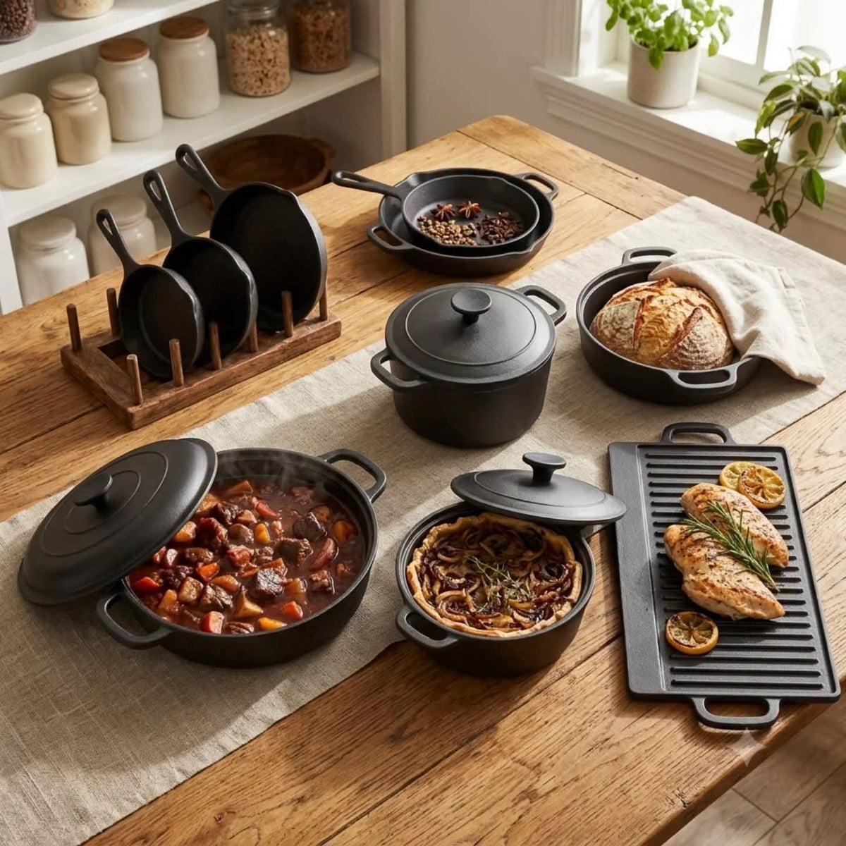 13Pc Black Cast Iron Cookware Set in Nairobi Gem Home 