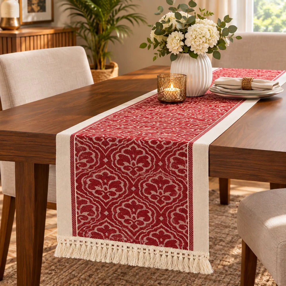 Christmas Waterproof Cloth Table Runner