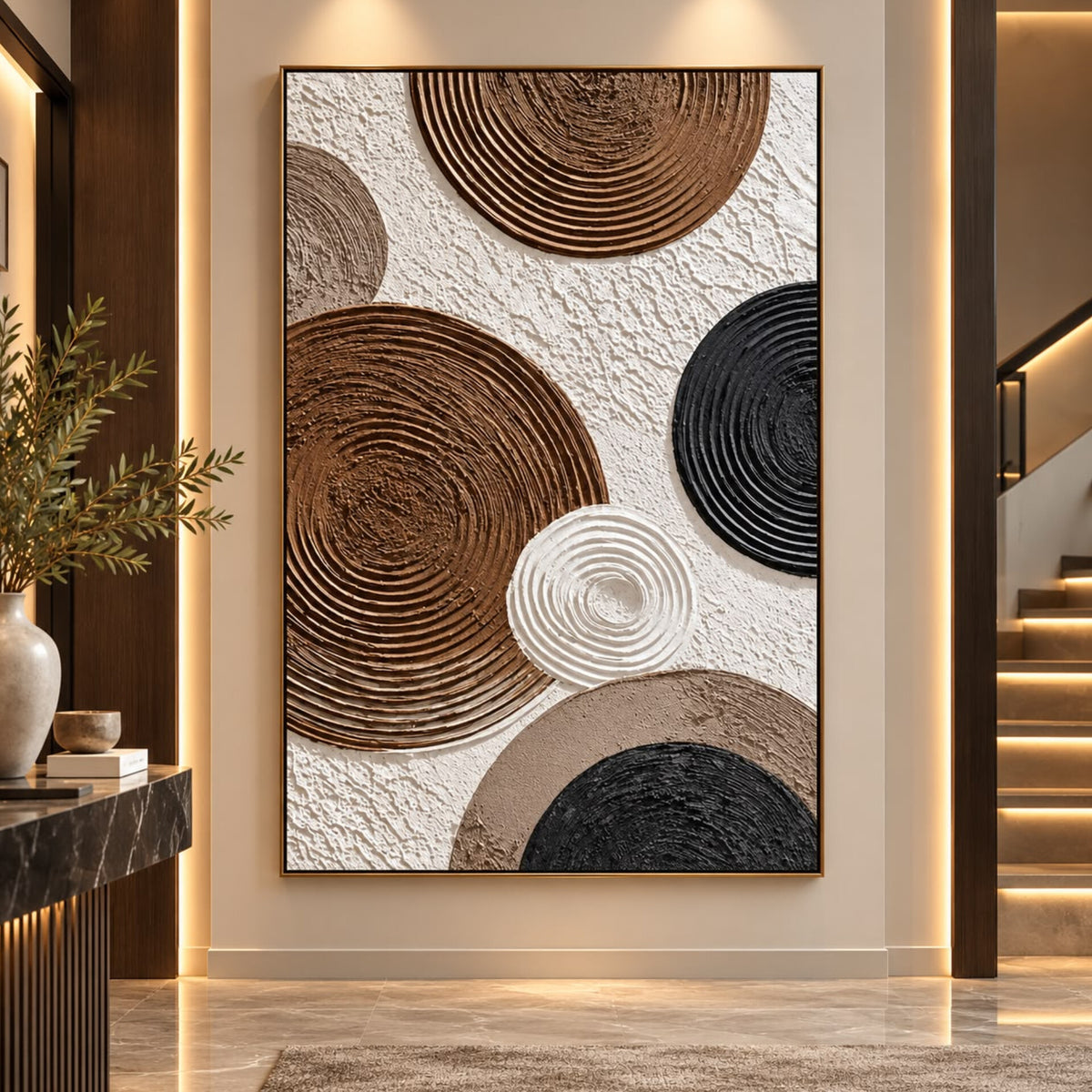 Contemporary MultiTone Abstract Wall Art