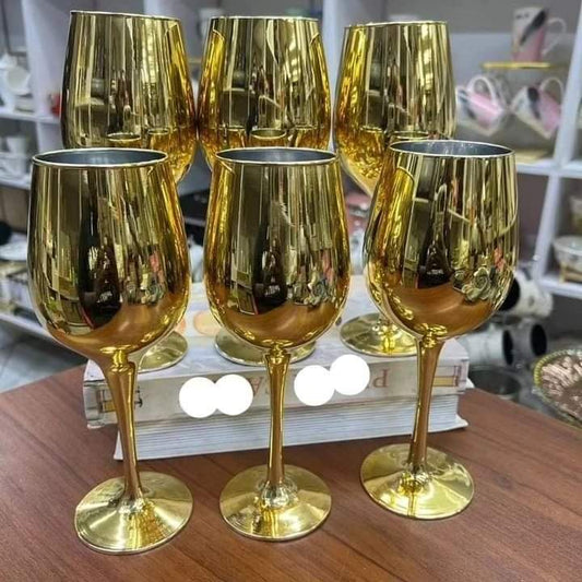 6Pcs Gold Glasses