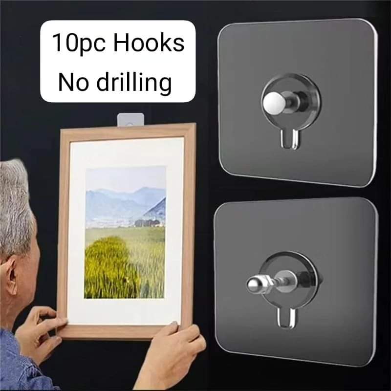 10pc hooks no drilling BlackNov