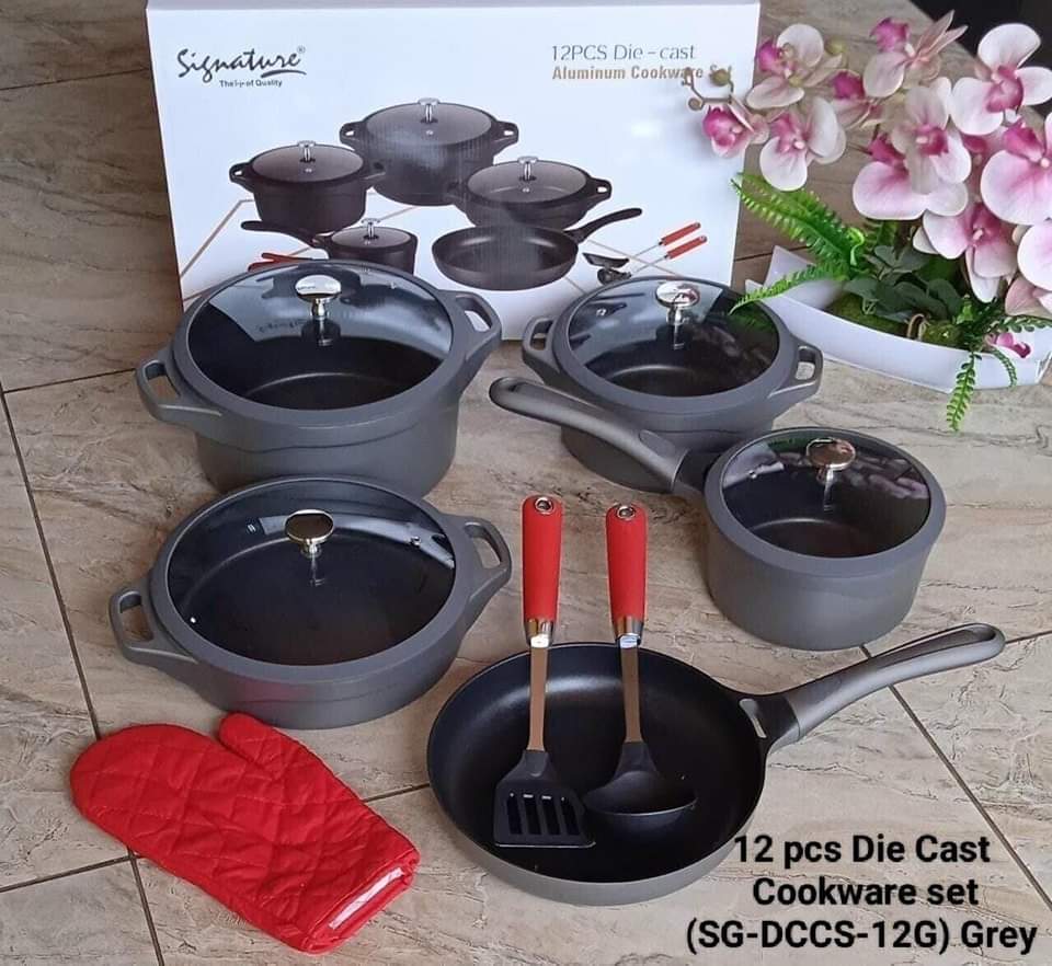 12pcs aluminium die cast cookware