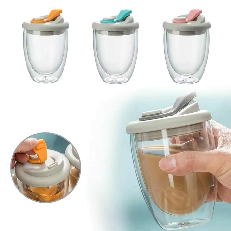 Leak-Proof Double Wall Glass Cup