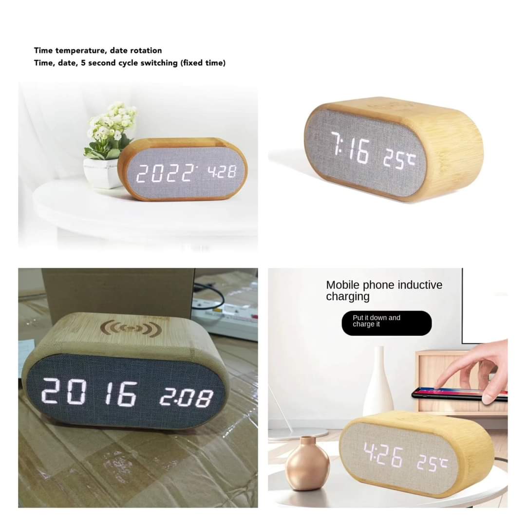 Wooden Digital Alarm Clock