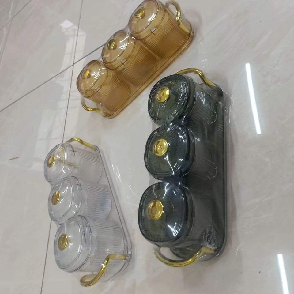 Acrylic storage containers set