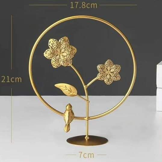 3Pc Gold Leaves Decor