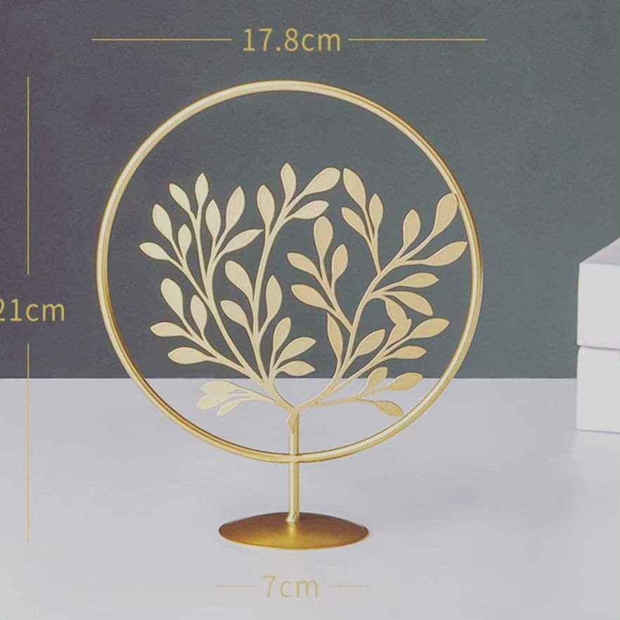 3Pc Gold Leaves Decor