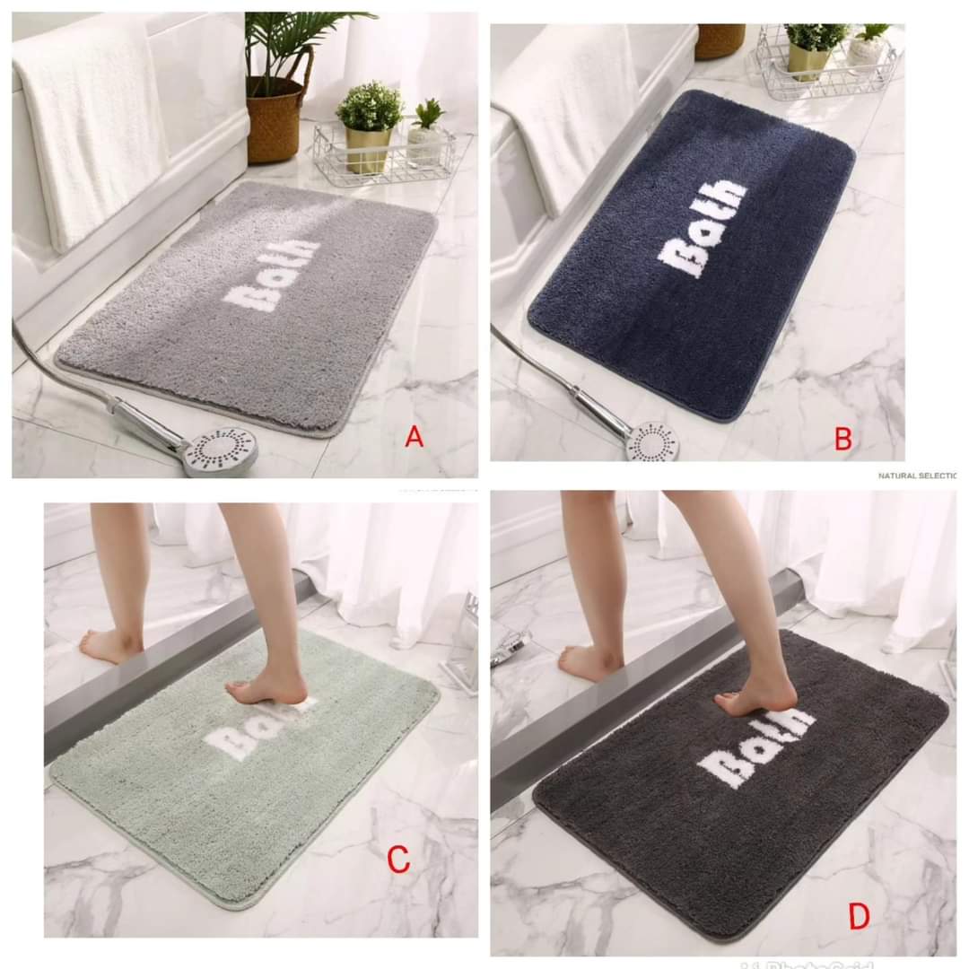 Fluffy anti-slip absorbent mat