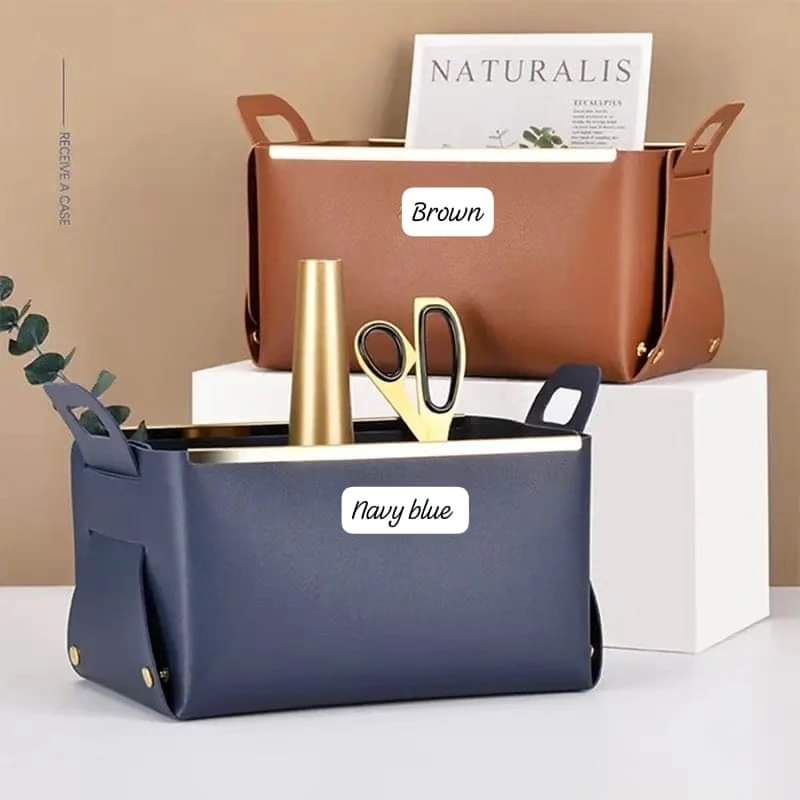 Pu leather storage organizer