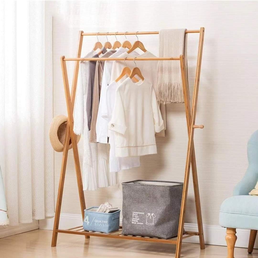 Portable Bamboo Wardrobe Hanger-