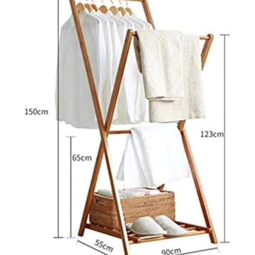 Portable Bamboo Wardrobe Hanger-