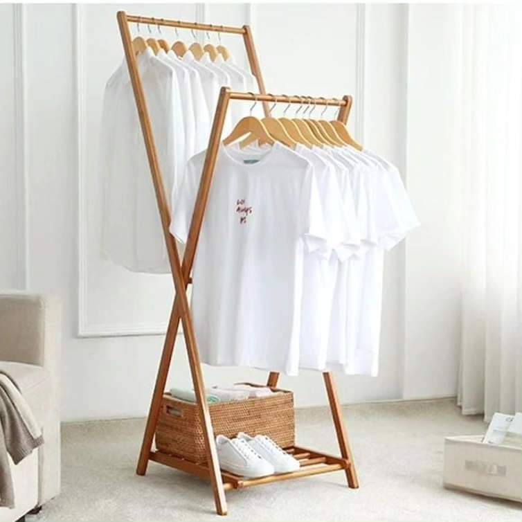 Portable Bamboo Wardrobe Hanger-