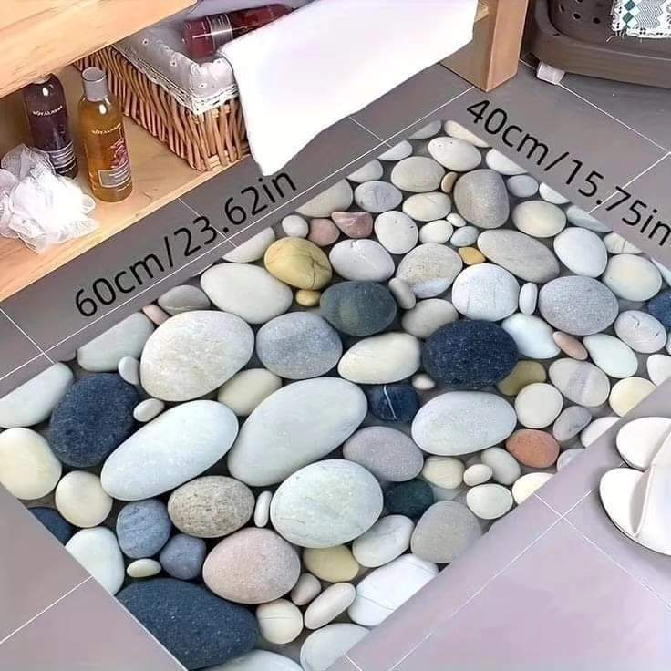 Absorbent Bath stone themed mats