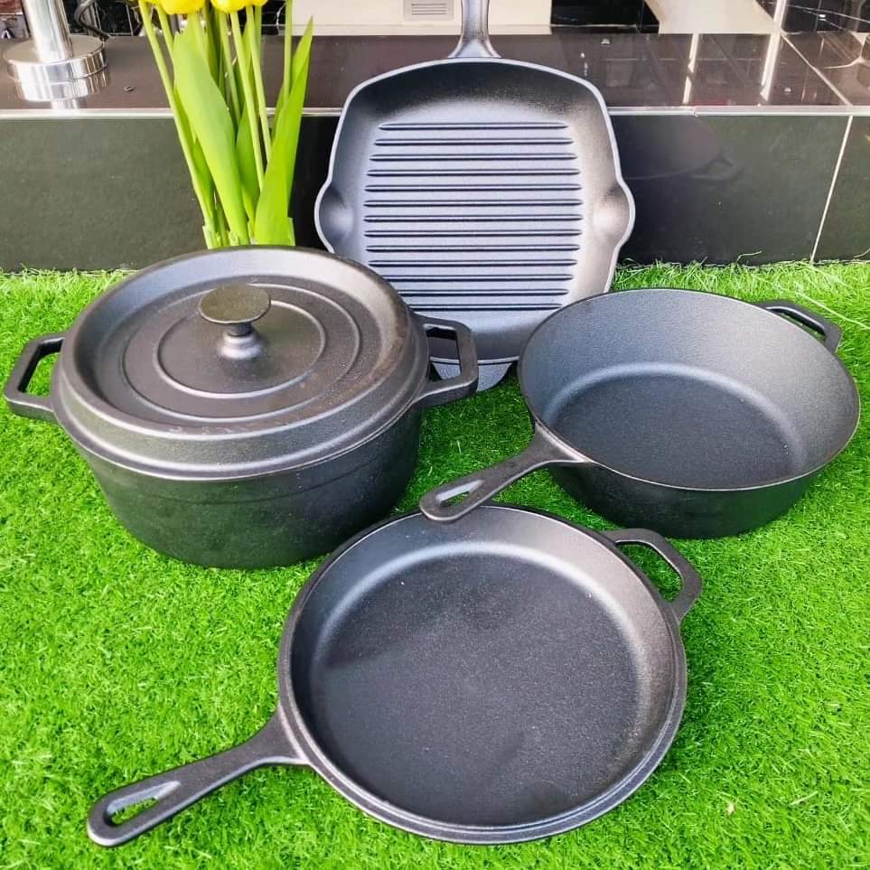 5Pc Cast Iron Cookware Set